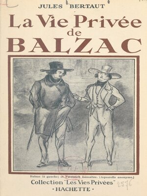 cover image of La vie privée de Balzac